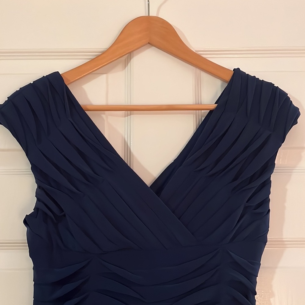 Adrianna Papell Ruched Blue Dress